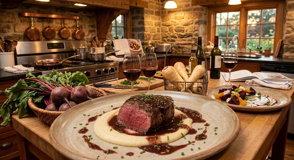 Root to Stem: Filet Mignon & Root Vegetable Mastery 21+