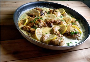 Chicken Piccata, Roasted Summer Veggies & Pinot Grigio 21+