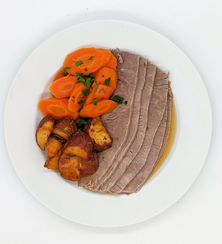 Complete Rosh Hashanah brisket dinner