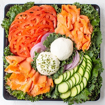 Lox and bagel tray