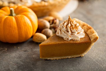 Allegretti’s deep-dish pumpkin pie baked in Norridge, Illinois.